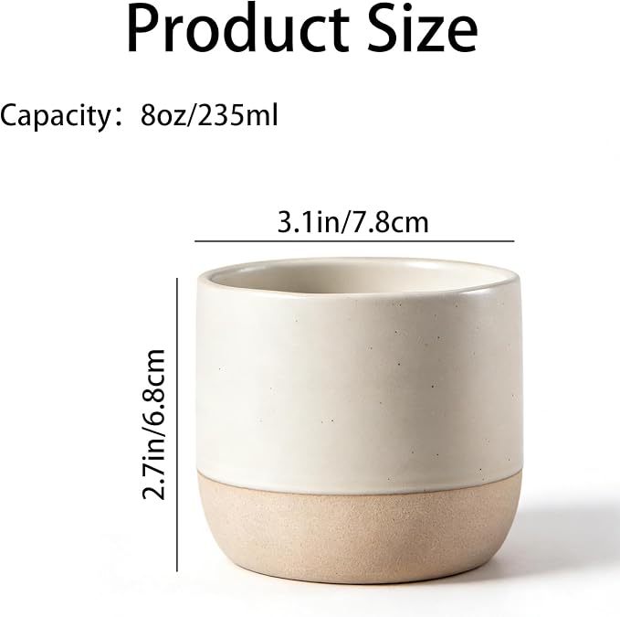 Japanese Ceramic Mug, Vintage Tea Cup, 8oz Cup, No Handle Drinking Cup - Image 4