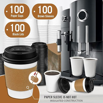Ginkgo 100-Pack 8 oz Thickened Coffee Cups - Image 2
