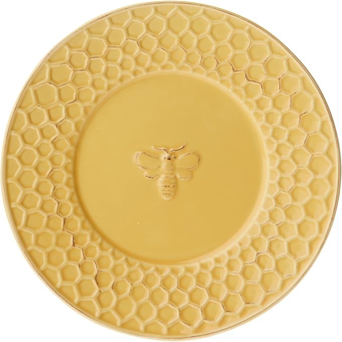 Boston International Embossed Stoneware Plate, 8-Inch Diameter by BostonInternational