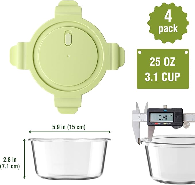 25oz Glass Meal Prep Containers - Image 2