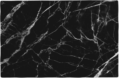 Fiokroo Black with White Marble Placemats Set of 6 Table Mats Table Tableware by Fiokroo