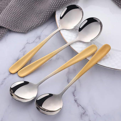 Buyer Star Bouillon Spoon Sets, 7-Inch Round Soup Spoons, Stainless Steel - Image 6