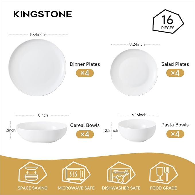 16-Piece Bone China Dinnerware Set - Image 2