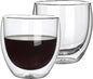 2pcs 8.5OZ/250ml Coffee Glasses Clear Insulated Coffee Mug, Glass Coffee Mug by Hotder