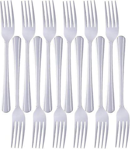 12 Pieces Dinner Fork, Stainless Steel Silverware Forks, 7.1 Inches Metal Fork by KitchenDining