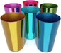 Retro Style Aluminum Cups 15 oz Set of 6 by BURIUS