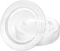 Lillian Tablesettings 120 Count Plastic Plates 10.25 inch Premium Quality Heavyweight China Like Disposable Plates, Wedding and Party Dinnerware, Crystal Clear, Value Pack 120 Count