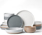 Famiware Milkyway 16-Piece Stoneware Plates and Bowls, Dishes Set by Famiware