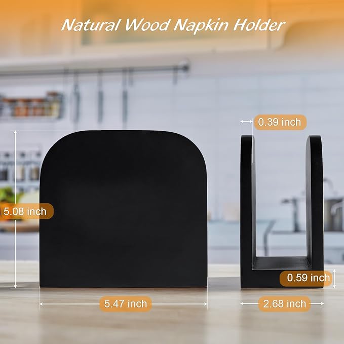 ALELION Black Napkin Holder for Table - Image 3