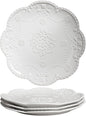 Gaolinci European Palace Series Lace Embossed Ceramic Dinner Plate by Gaolinci