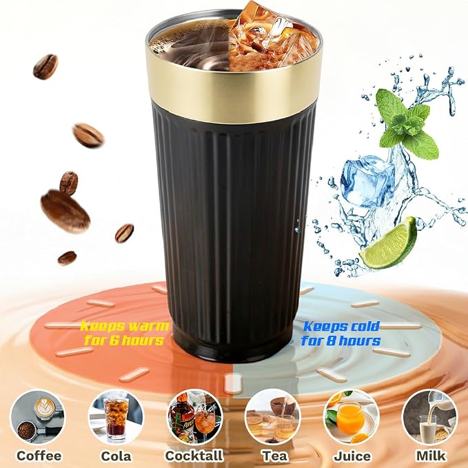 Vacuum Insulated Stainless Steel Travel Coffee Mug, Leak Proof Cup - Image 3