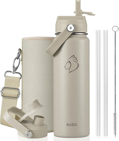 BUZIO 24 oz Insulated Stainless Steel Water Bottle by BUZIO