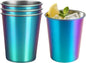 8oz Stainless Steel Pint Cups, Stackable Metal Drinking Glasses | Stainless by Luxgola