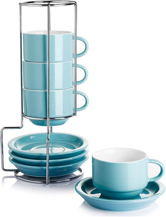 Sweese 2.5 Ounce Porcelain Stackable Espresso Cups by Sweese