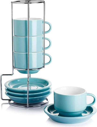 Sweese 2.5 Ounce Porcelain Stackable Espresso Cups by Sweese