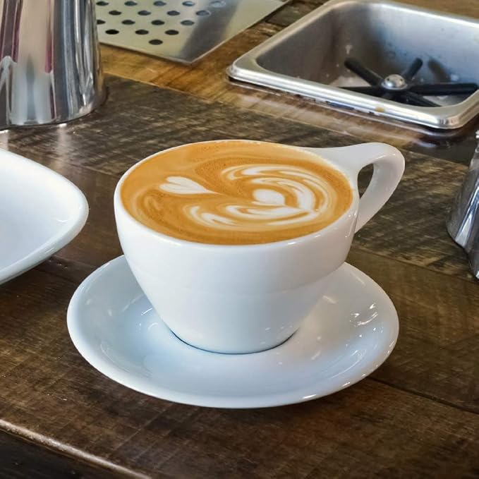 notNeutral Lino Porcelain Cup & Saucer Small Latte 8 oz - Image 5