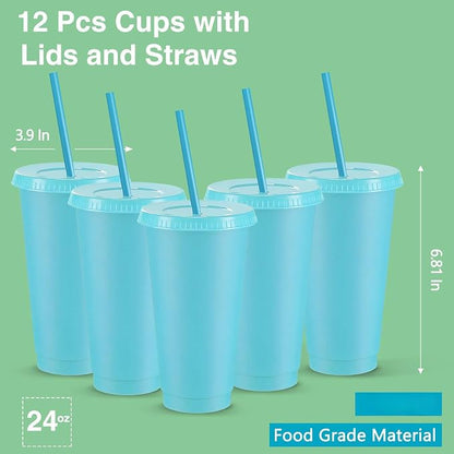 Amyhill 12 Pcs Reusable Plastic Cup - Image 2