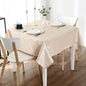Smiry Square Table Cloth, Waterproof Heavy Duty Vinyl Tablecloths, Wipeable Washable Table Cover for Kitchen and Dining Room (Beige, 54" X 54")