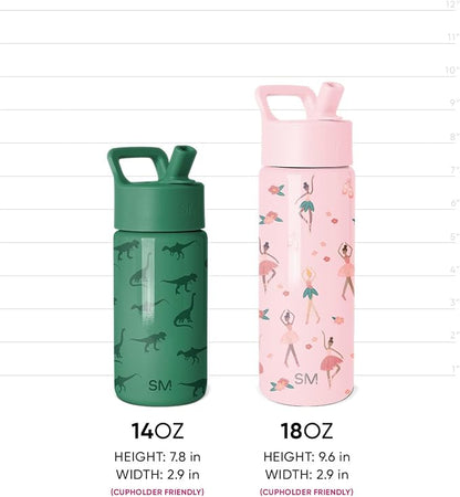 Simple Modern Kids Water Bottle & Toddler Cup | 18oz | Space | Insulated - Image 7
