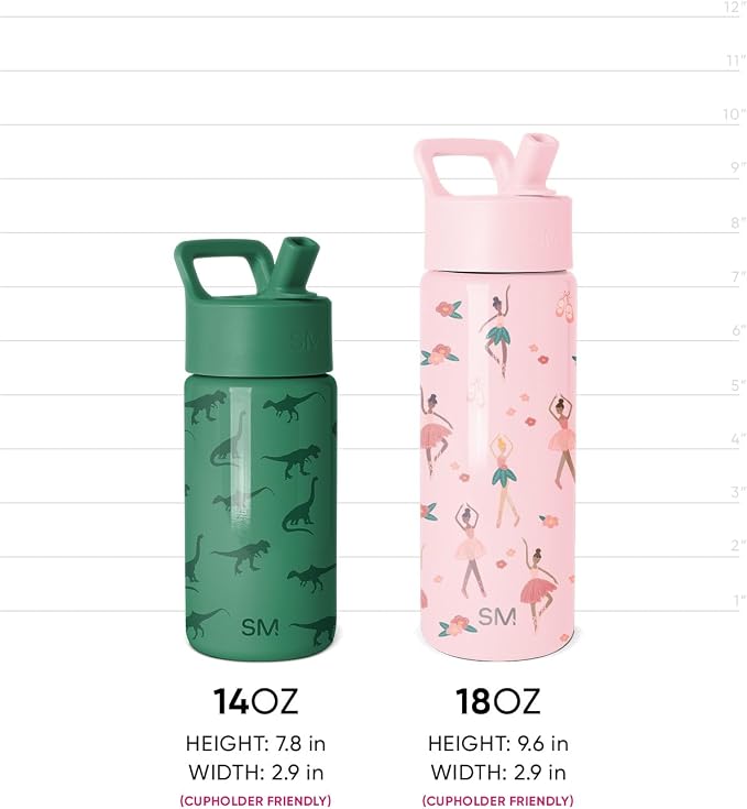 Simple Modern Kids Water Bottle & Toddler Cup | 14oz | Tractor | Insulated - Image 7