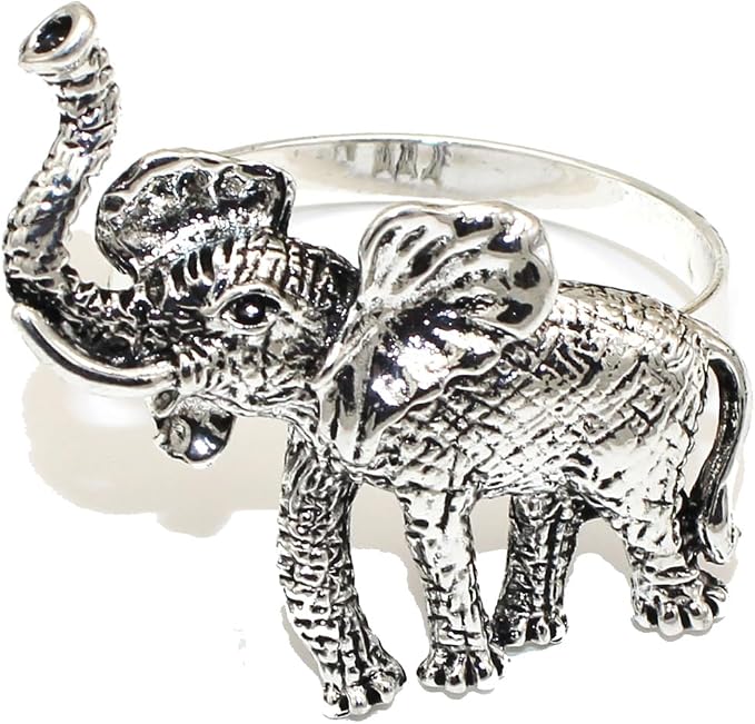 Elephant Napkin Rings Set of 12 Silver Metal Animal Napkin Ring - Image 8