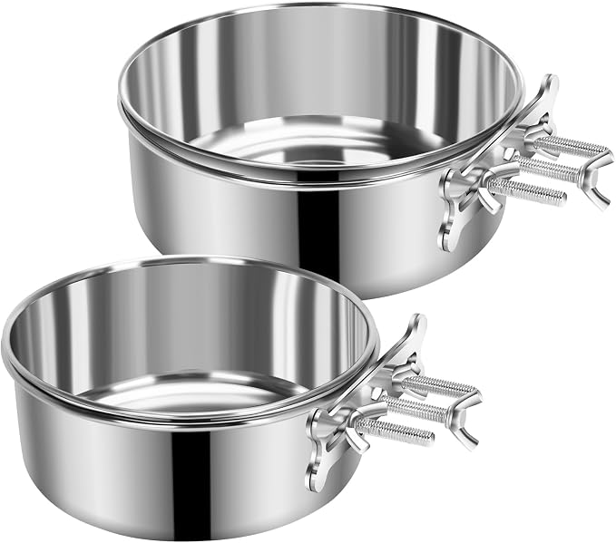 2 Pcs Medium Dog Food Water Bowl by YummySam