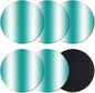 Ombre Teal Green Coasters Set of 6, Modern Minimalist Geometric Gradient Color by PIEPLE