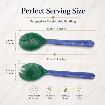 Salad Servers, Resin Salad Tongs, Long Handle Salad Server Set - Image 4