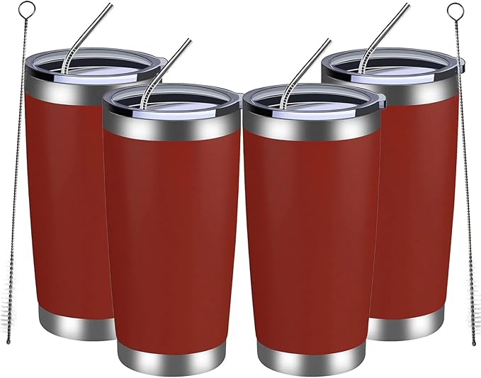 MEWAY 20oz Tumbler 4 Pack Double Wall Vacuum Insulated Travel Mug Bulk by MEWAY