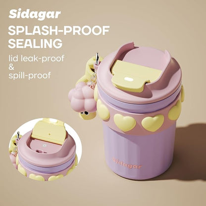 SDGA+ 12 oz Travel Coffee Mug Spill Proof Leak Proof, Stainless Steel Thermal - Image 3