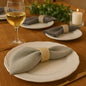Luxury Leather Napkin Rings Set of 8, Beige, Morgan Faux Style, Modern Cuff Design for Wedding Party Decorations, Kitchen, Holiday Table,Rust Proof,Hotel, Home, Table Accessories, Dining
