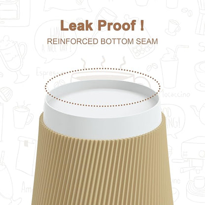 Hot Paper Cups 150 Pack Coffee Cups, Paper Coffee Cup 12 oz Disposable - Image 4