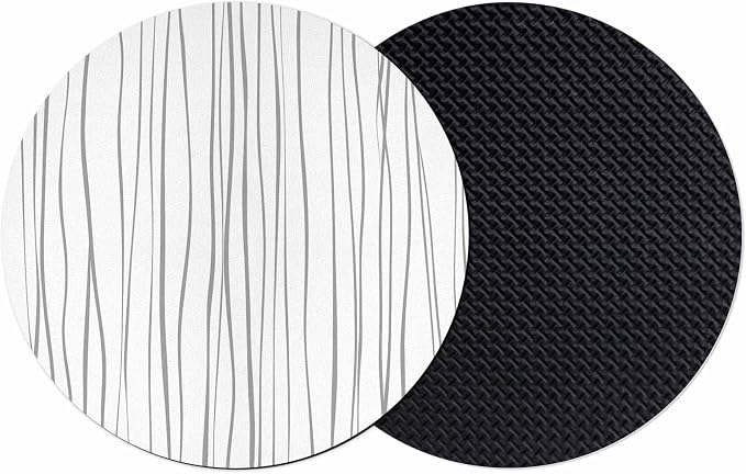 Gray Coasters Set of 2, Abstract Lines Gradient Minimalist Modern Texture Soft by PIEPLE
