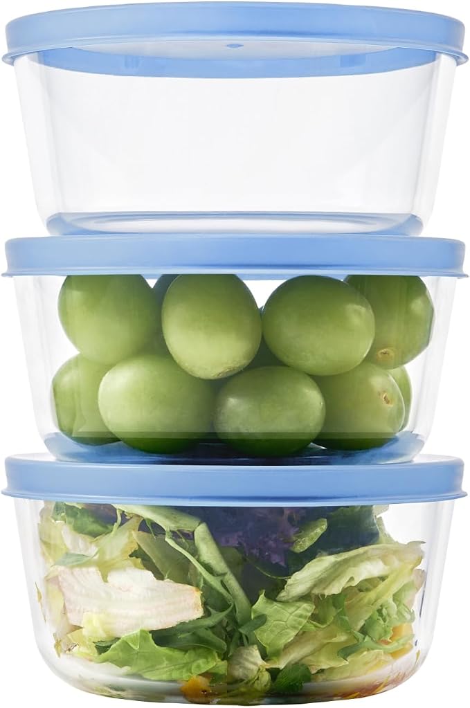 6-Piece Glass Food Storage Containers Set | 2-Cup, Leakproof | Microwave - Image 2
