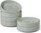E-far Pasta Bowls Set of 6, 35 oz Large Stoneware Bowl Plates | Shallow & Wide by E-far