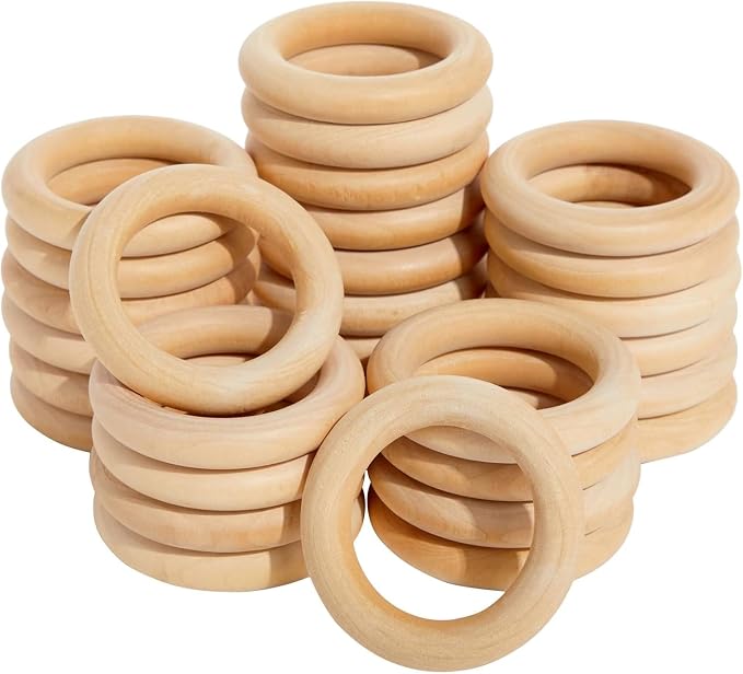 Napkin Rings, Wood Napkin Rings Napkin Holders Buckles - Image 2