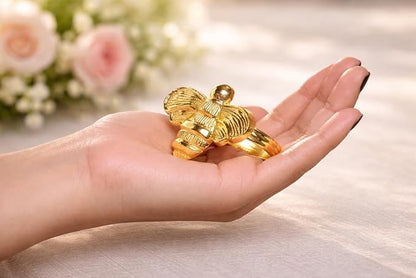 ALPHA Living HOME Bee Napkin Ring Serviette Rings Set of 12 Metal Napkin Ring - Image 2