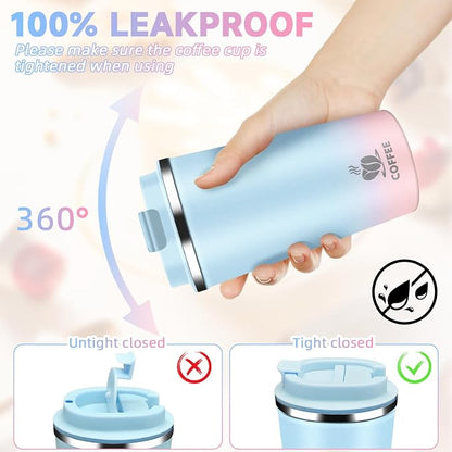 Insulated Travel Coffee Mug Reusable Coffee Tumbler Cup - Image 3