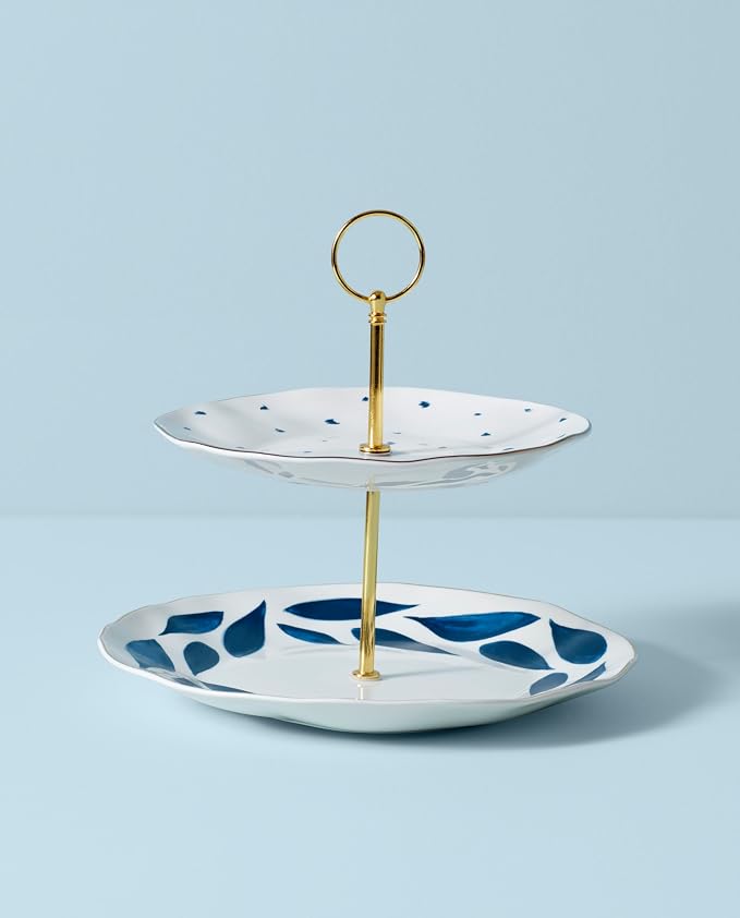 Lenox Blue Bay 2-Tiered Server, 3.05 LB - Image 3