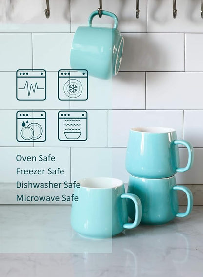 Teocera Ceramic Coffee Mug Set of 4-12 oz Coffee Mugs - Image 8