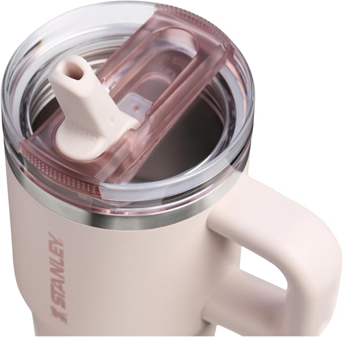 STANLEY Quencher ProTour Flipstraw Tumbler, 20 oz, Rose Quartz | Built-In Straw - Image 2