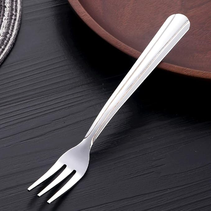 Oyster Fork Set of 12, 5.4 Inch Stainless Steel Cocktail Forks, 3 Tines Mini - Image 6