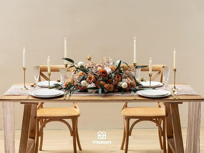 Vitalizart Cheesecloth Table Runner Nude 10ft Gauze Boho Rustic | 120 Inches - Image 4
