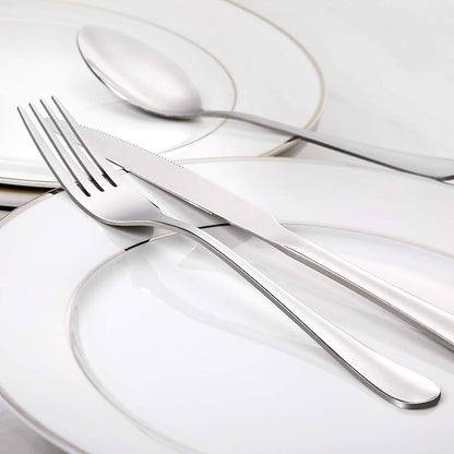 Hiware Dinner Forks Set, Food-Grade 18/8 Stainless Steel Forks Silverware - Image 2