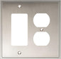 Henne Bery Soft Modern Decorative Wall Plate Switch Plate Outlet Cover (Decorator/Duplex, Satin Nickel)