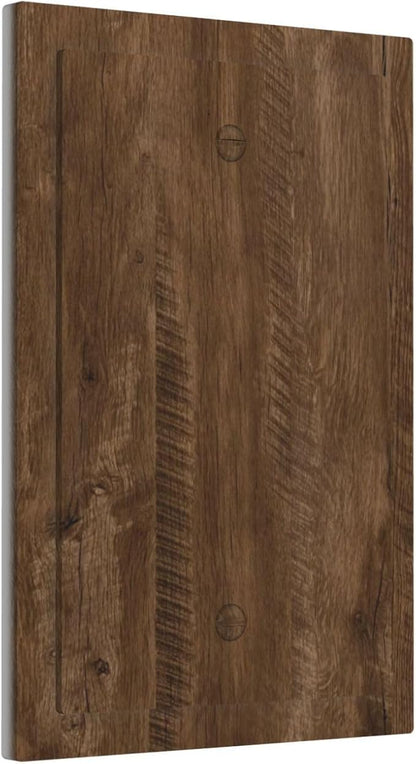 Light Switch Cover Brown Rustic Wood Grain Farmhouse Wall Plate Cover 1 Gang Blank No Device Decorative Outlet Covers Electrical Switchplate for Cabin Bedroom Decor