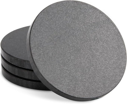Natural Marble Coasters Set of 4, 4 inch Round Stone Coasters - Image 2