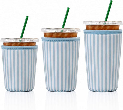 Cobetech Iced Coffee Sleeve Reusable, 3 Pack Neoprene Coffee Cup Sleeves by Unknown