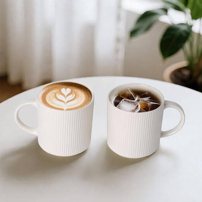 MONITO 16Oz Coffee Mugs Set of 4, Rustic Ceramic Coffee Cups Set - Image 3