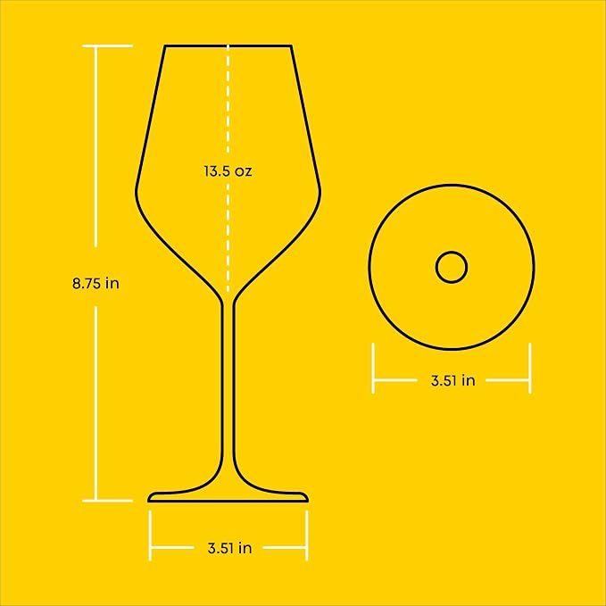 JoyJolt Layla White Wine Glasses, 13.5 oz Clear – Made in Europe - Image 2